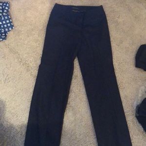 Navy wide leg work pants